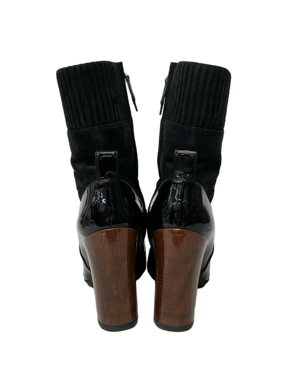Louis Vuitton Short Boots 36.5 Black Leather